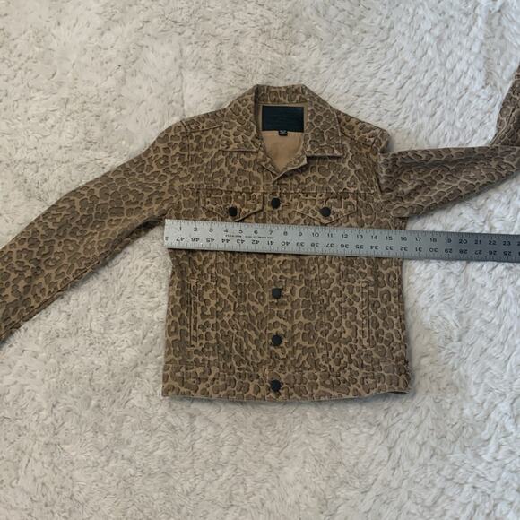 Lucky Brand Tomboy Trucker Leopard Print Jacket Denim Animal Print XS Women’s - Picture 5 of 6